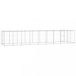 kültéri horganyozott acél kutyakennel 21,78 m²