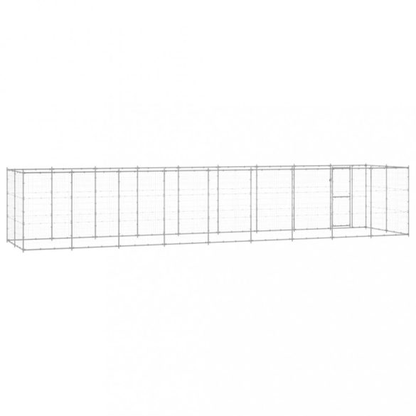 kültéri horganyozott acél kutyakennel 21,78 m²