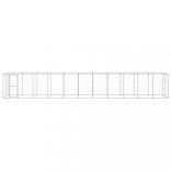 kültéri horganyozott acél kutyakennel 26,62 m²