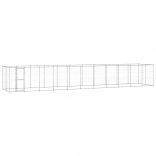 kültéri horganyozott acél kutyakennel 26,62 m²
