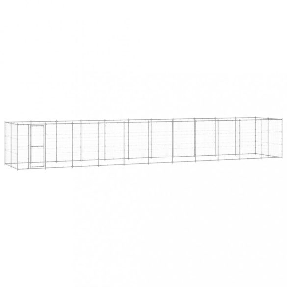 kültéri horganyozott acél kutyakennel 26,62 m²