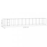 kültéri horganyozott acél kutyakennel 26,62 m²