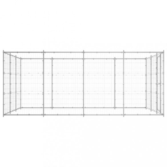 kültéri horganyozott acél kutyakennel 14,52 m²