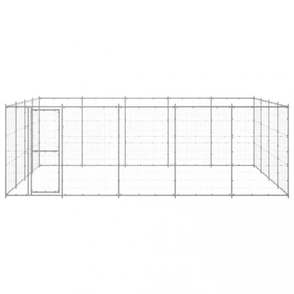 kültéri horganyozott acél kutyakennel 24,2 m²