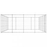 kültéri horganyozott acél kutyakennel 24,2 m²