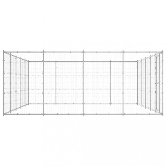 kültéri horganyozott acél kutyakennel 24,2 m²