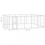 kültéri horganyozott acél kutyakennel 24,2 m²