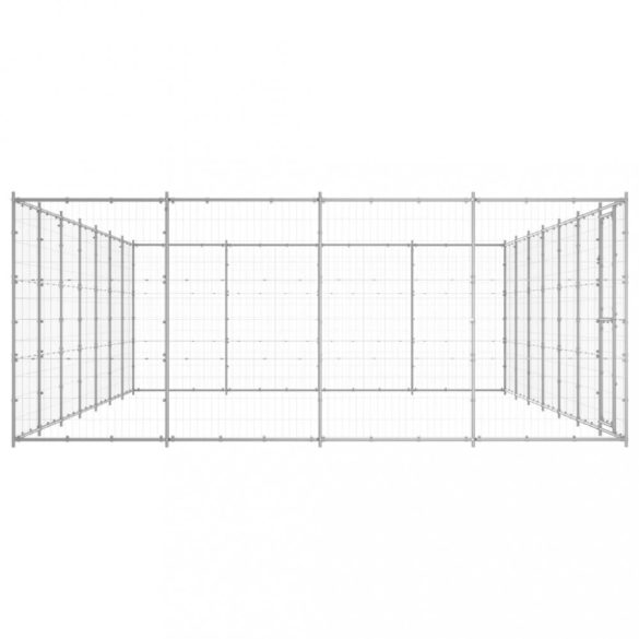 kültéri horganyozott acél kutyakennel 33,88 m²