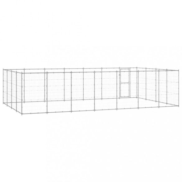 kültéri horganyozott acél kutyakennel 33,88 m²