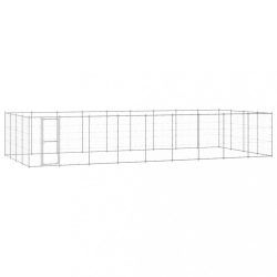 kültéri horganyozott acél kutyakennel 43,56 m²