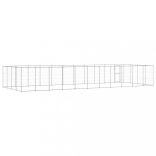 kültéri horganyozott acél kutyakennel 43,56 m²