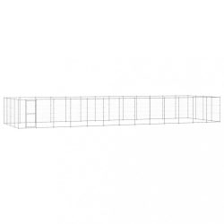 kültéri horganyozott acél kutyakennel 53,24 m²