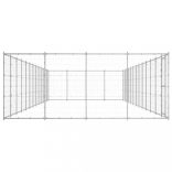 kültéri horganyozott acél kutyakennel 53,24 m²