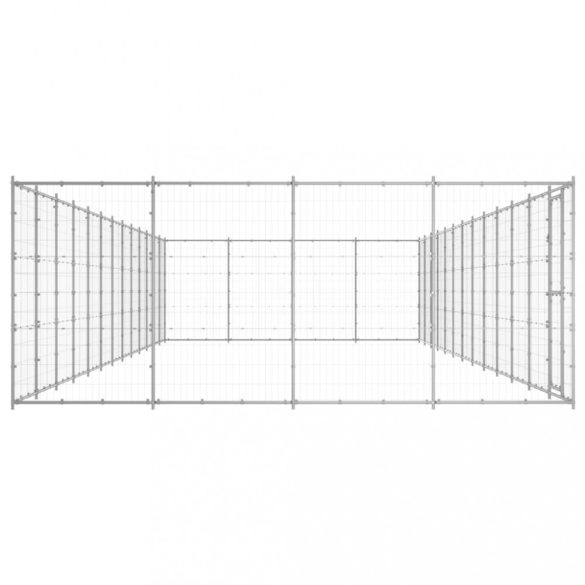 kültéri horganyozott acél kutyakennel 53,24 m²