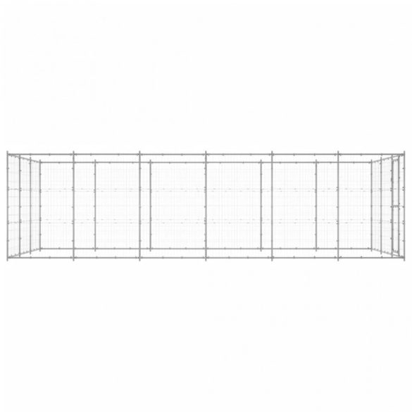 kültéri horganyozott acél kutyakennel 21,78 m²