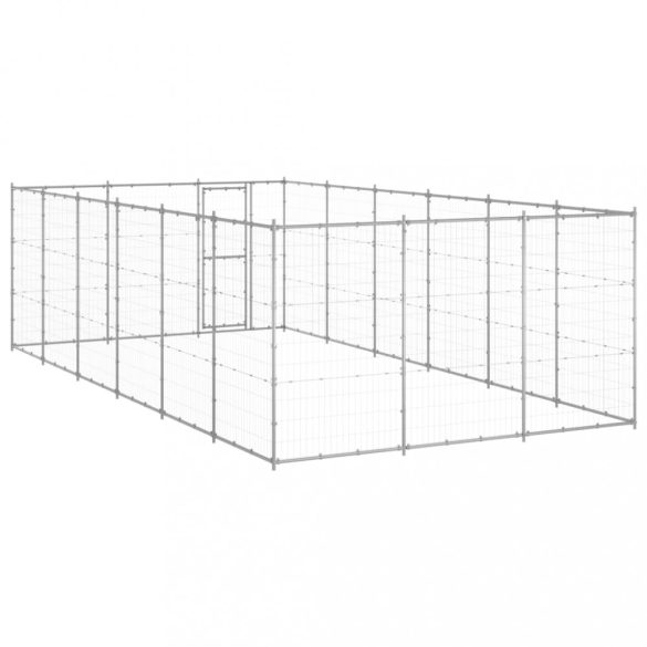 kültéri horganyozott acél kutyakennel 21,78 m²