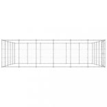 kültéri horganyozott acél kutyakennel 36,3 m²