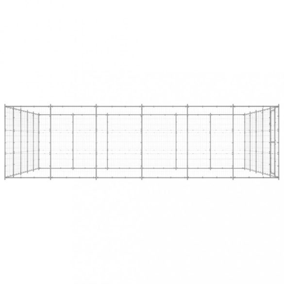 kültéri horganyozott acél kutyakennel 36,3 m²