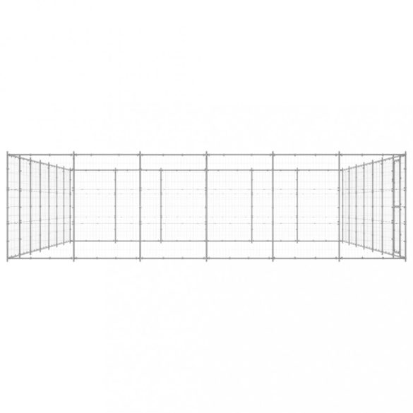 kültéri horganyozott acél kutyakennel 50,82 m²