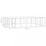 kültéri horganyozott acél kutyakennel 50,82 m²