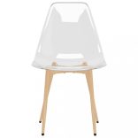 6 db átlátszó PET étkezőszék