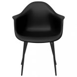 6 db fekete polipropilén étkezőszék