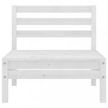 kétszemélyes fehér tömör fenyőfa kerti kanapé