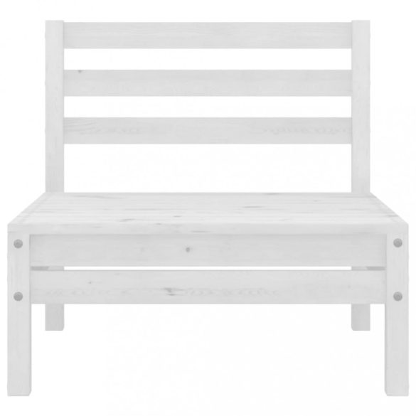 kétszemélyes fehér tömör fenyőfa kerti kanapé