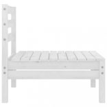 kétszemélyes fehér tömör fenyőfa kerti kanapé