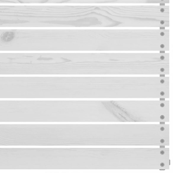 kétszemélyes fehér tömör fenyőfa kerti kanapé