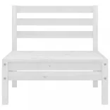 8 részes fehér tömör fenyőfa kerti bútorgarnitúra