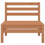 8 részes mézbarna tömör fenyőfa kerti ülőgarnitúra