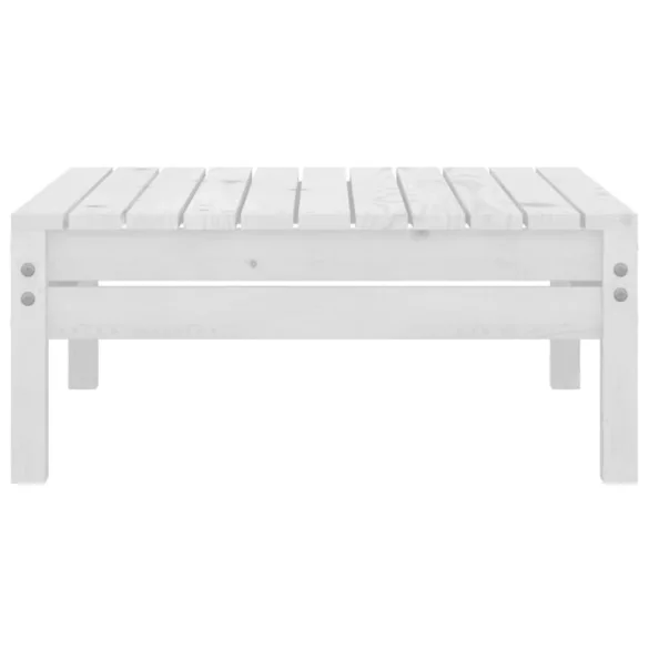 9 részes fehér tömör fenyőfa kerti bútorgarnitúra