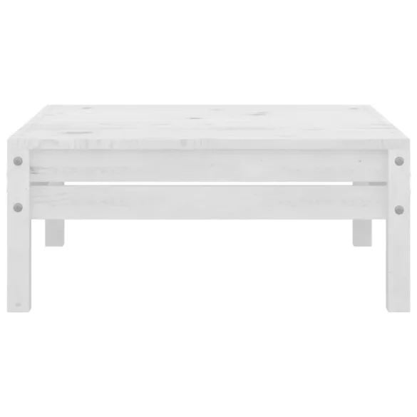 9 részes fehér tömör fenyőfa kerti bútorgarnitúra