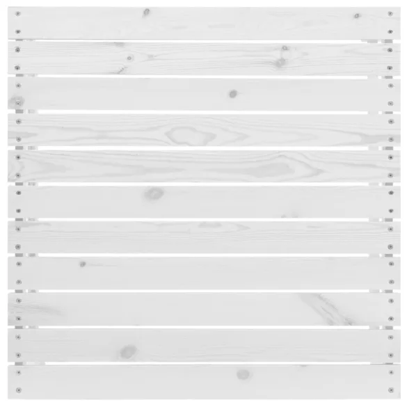 9 részes fehér tömör fenyőfa kerti bútorgarnitúra