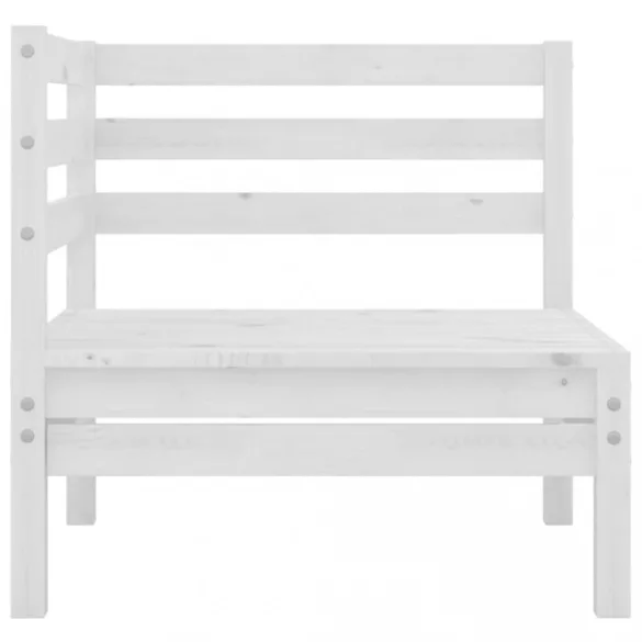 9 részes fehér tömör fenyőfa kerti bútorgarnitúra