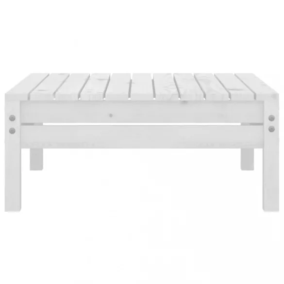 9 részes fehér tömör fenyőfa kerti bútorgarnitúra