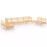 8 részes tömör fenyőfa kerti bútorgarnitúra