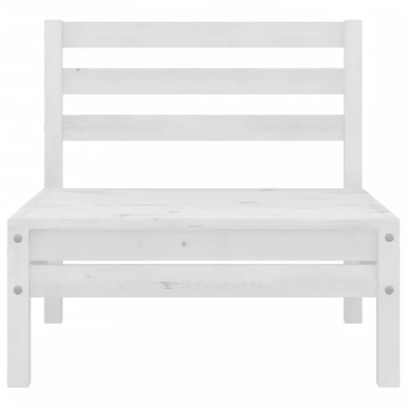 8 részes fehér tömör fenyőfa kerti ülőgarnitúra