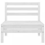 9 részes fehér tömör fenyőfa kerti bútorgarnitúra