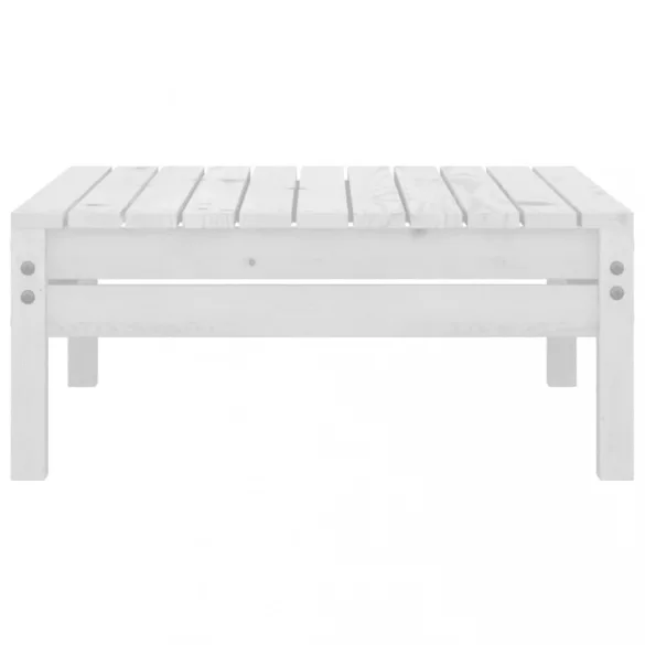 9 részes fehér tömör fenyőfa kerti bútorgarnitúra