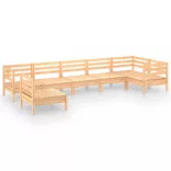 7 részes tömör fenyőfa kerti ülőgarnitúra