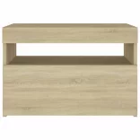 2 db sonoma tölgyszínű éjjeliszekrény LED-lámpákkal 60x35x40 cm