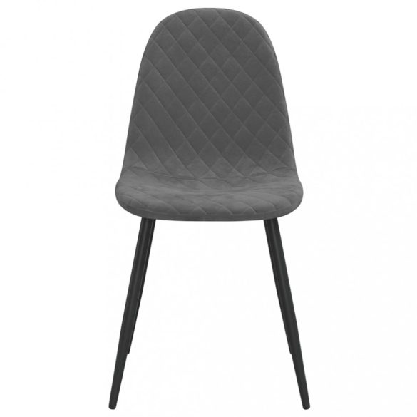 6 db sötétszürke bársony étkezőszék