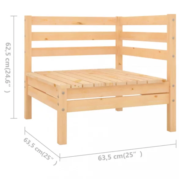 10 részes tömör fenyőfa kerti ülőgarnitúra