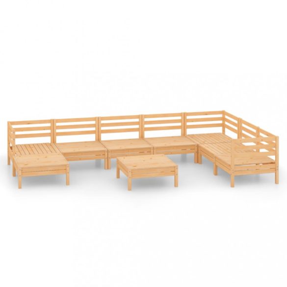 9 részes tömör fenyőfa kerti bútorgarnitúra
