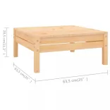 10 részes tömör fenyőfa kerti bútorgarnitúra