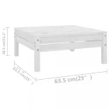 11 részes fehér tömör fenyőfa kerti ülőgarnitúra