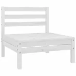 8 részes fehér tömör fenyőfa kerti ülőgarnitúra