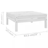 9 részes fehér tömör fenyőfa kerti ülőgarnitúra